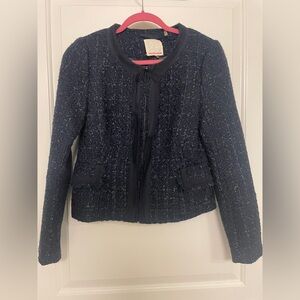 Rebecca Taylor Navy Tweed Women's Evening Jacket size 6